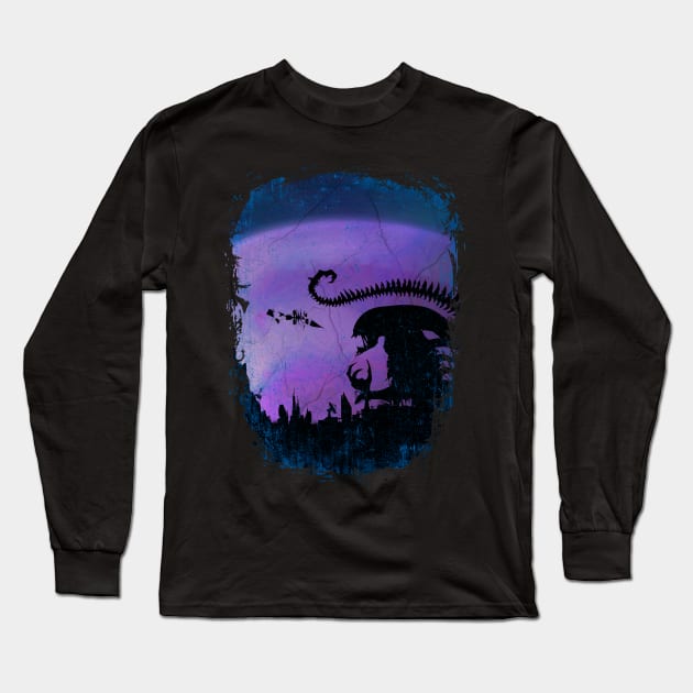 Space Monsters Long Sleeve T-Shirt by Silenceplace